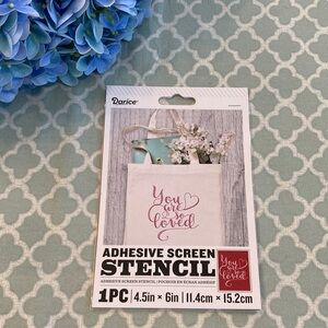 Darice You are so Loved Adhesive Screen Stencil NEW